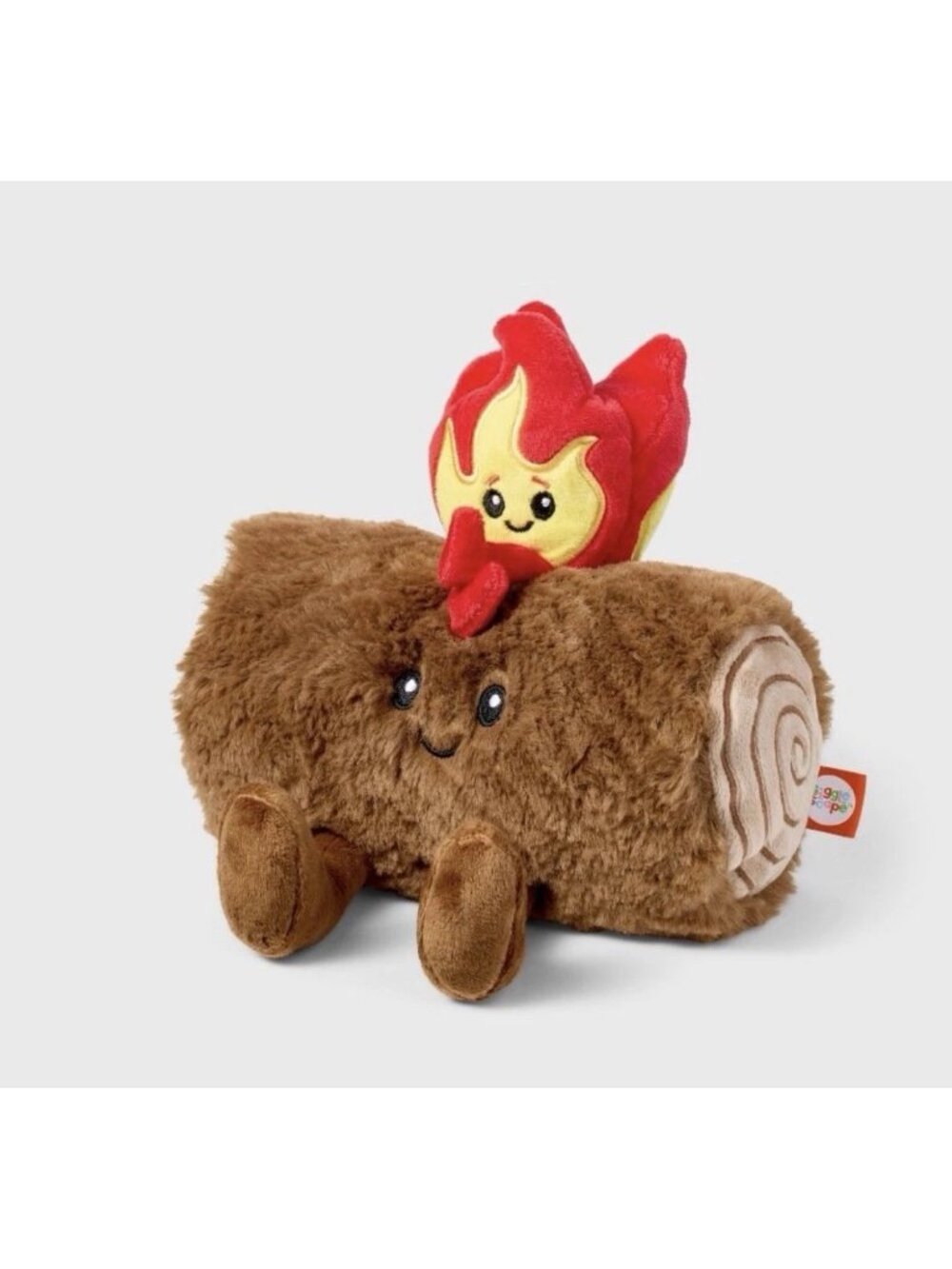 Gigglescape Christmas Yuletide Fire Log 7" Plush Toy NEW